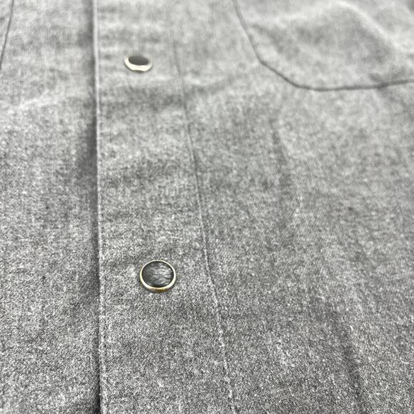 Flylow Men's Royal Shirt Pearl Snap Long Sleeve Flannel Shirt Gray Size XL - Picture 6 of 10